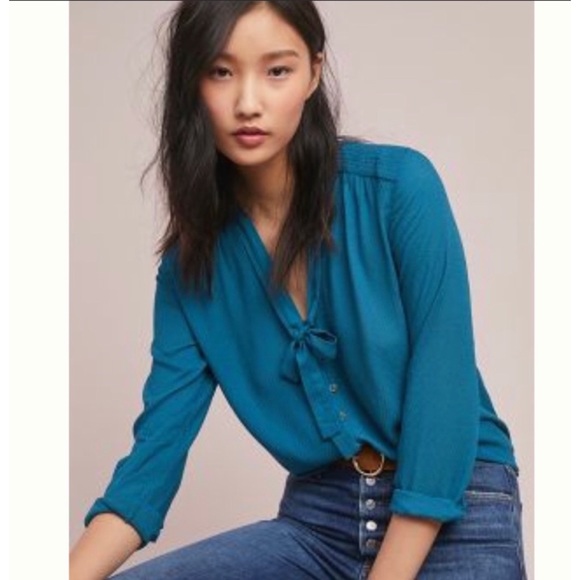 Anthropologie Tops - Anthropologie Maeve Cherie Buttondown Blouse